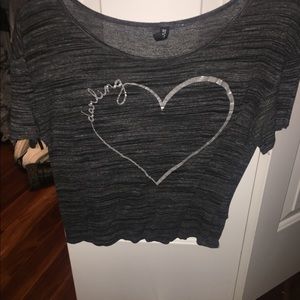 Grey shirt with heart